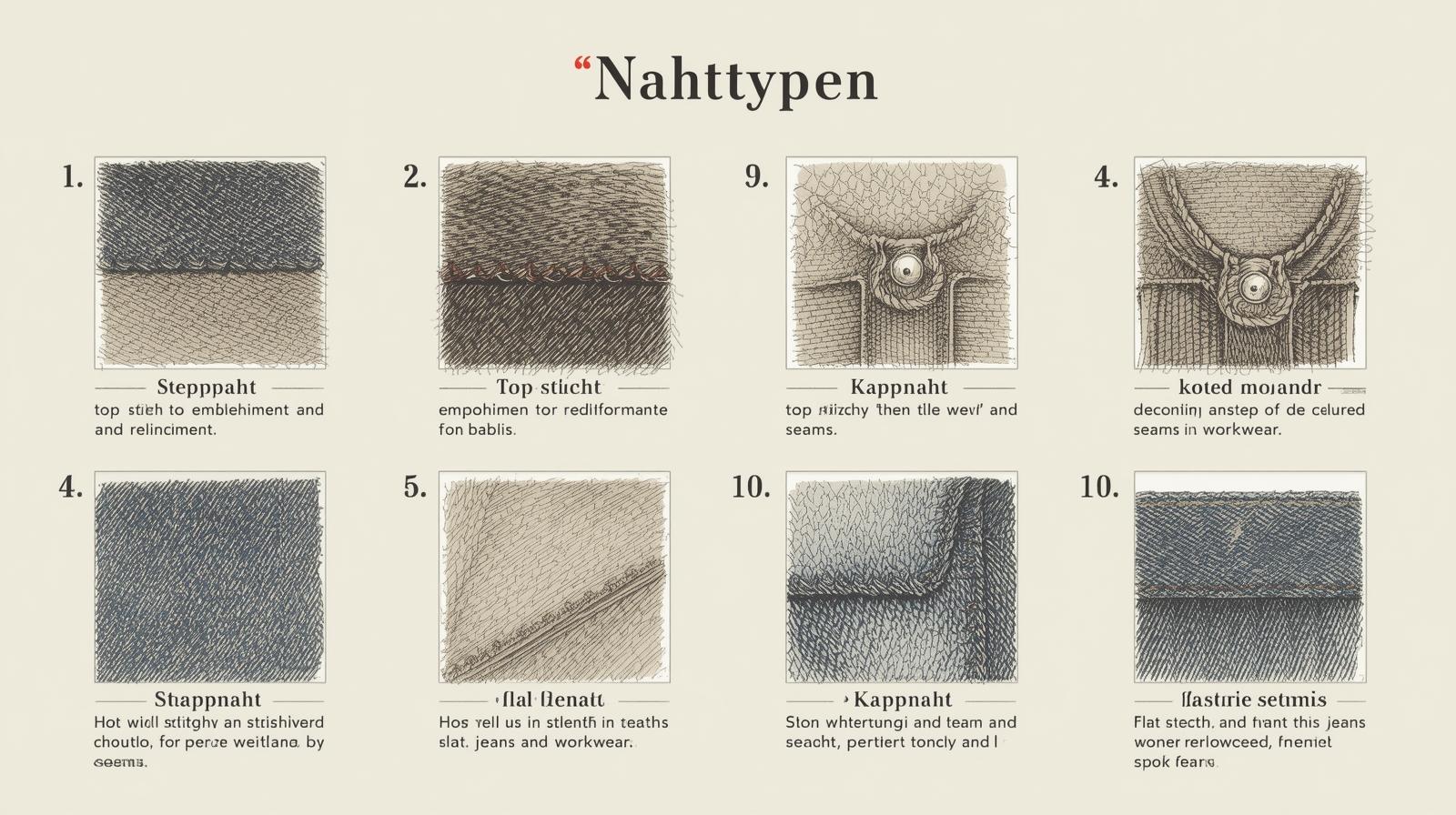 Nahttypen: Seam Types in Fashion and Design