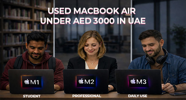 Certified Used MacBook air deals under AED 3000 in UAE with warranty